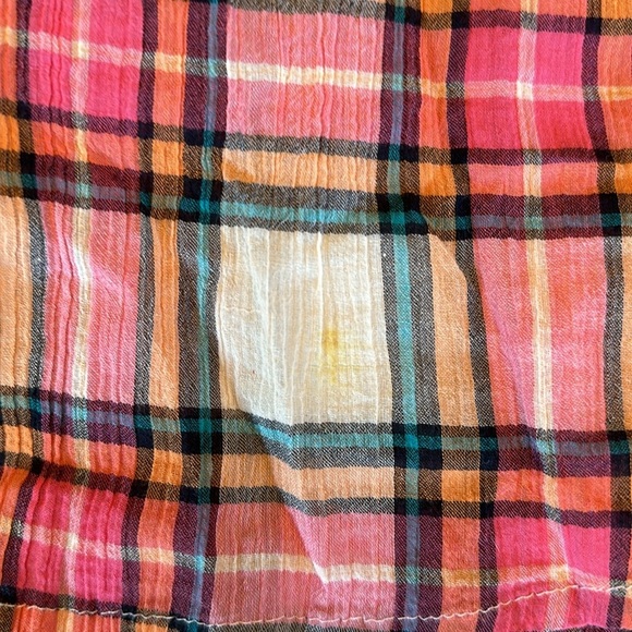 MERONA Crinkle Plaid Half Button Down Top - Picture 8 of 8